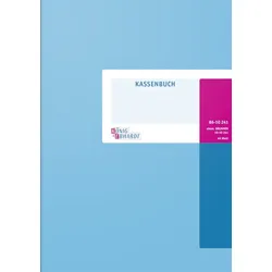 Formularbuch Kassenbuch A4 40 Blatt kariert Karton hellblau Packung mit 5 Stück