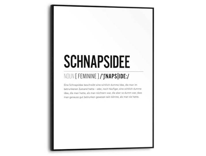 REINDERS Gerahmtes Bild, Schnapsidee, Küche, MDF, 40 x 30