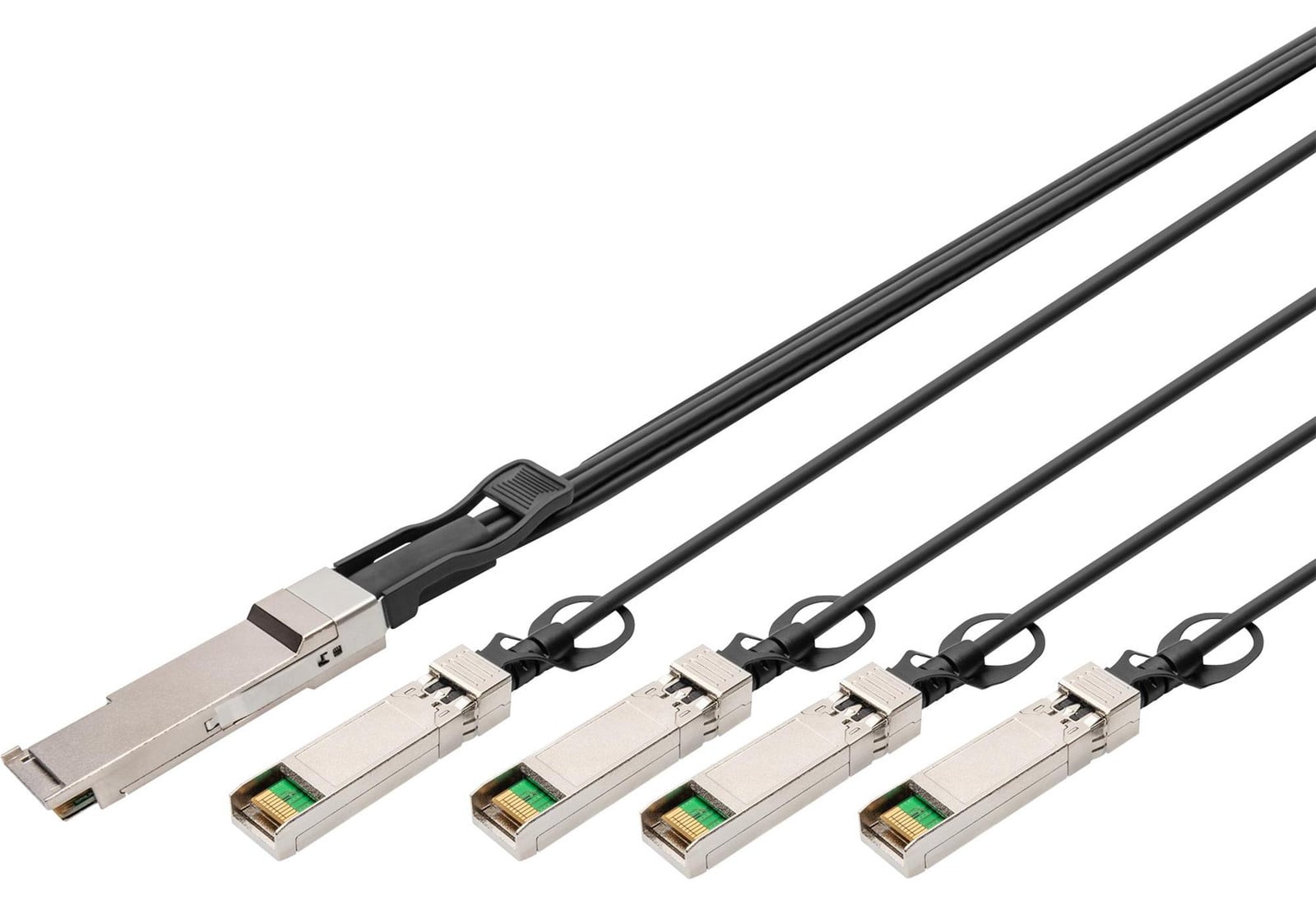 Digitus DN-81322 QSFP+ naar 4x SFP+ 40G DAC kabel, 2.0m, zwart