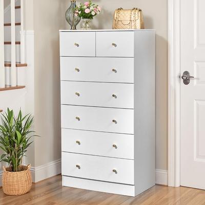 FCH Large 7-Drawer Dresser For Bedroom And Chest Of Drawers With Sturdy Construction Wood Storage Organizer For Closet