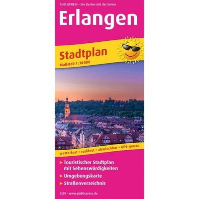 Publicpress Stadtplan Erlangen 1:14.000, Sonstige von , KOMPASS Freytag & Berndt, 978-3-96132-259-6