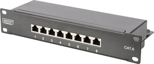 Digitus DN-91608S 8 Port Netzwerk-Patchpanel 254 mm (10") CAT 6 1 HE Bestückt
