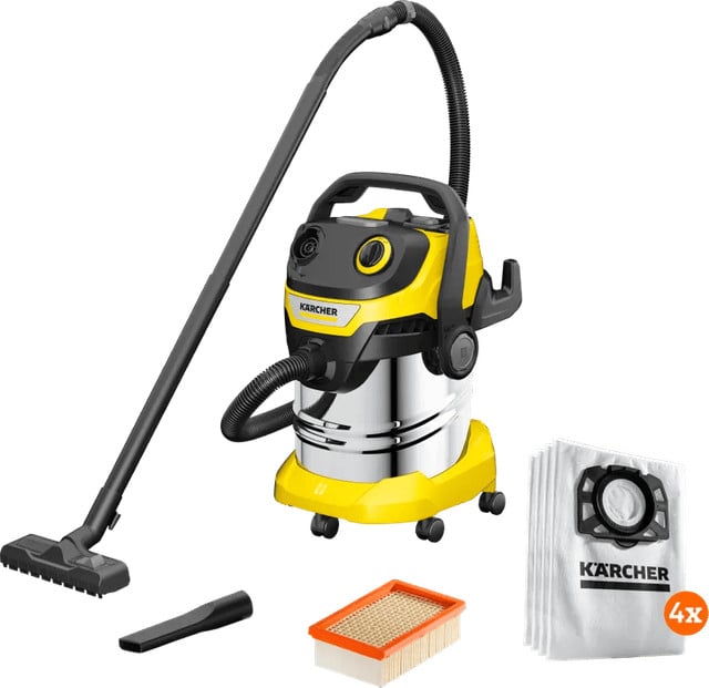 Karcher WD 4 S V-20/5/22 Stofzuiger met 4x Karcher Stofzuigerzak voor WD 4/5/6