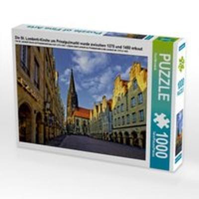 CALVENDO Puzzle Die St. Lamberti-Kirche am Prinzipalmarkt wurde zwischen 1375 und 1450 erbaut 1000 Teile Lege-Größe 64 x 48 cm Foto-Puzzle Bild von