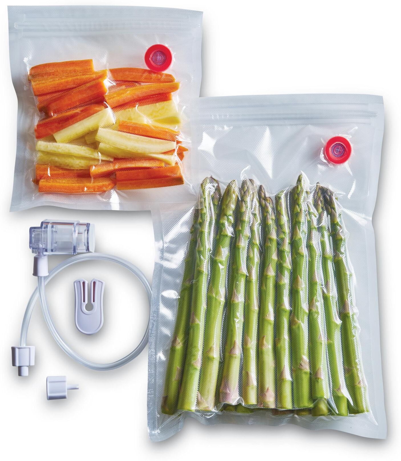 Vakuumierbeutel SOLIS OF SWITZERLAND "Starter-Kit 3 Stück", transparent (bunt), B:26cm, Folienbeutel, Vakuumierbeutel bunt Einheitsgröße
