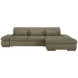 Wohnlandschaft Sanfino Leder Grau