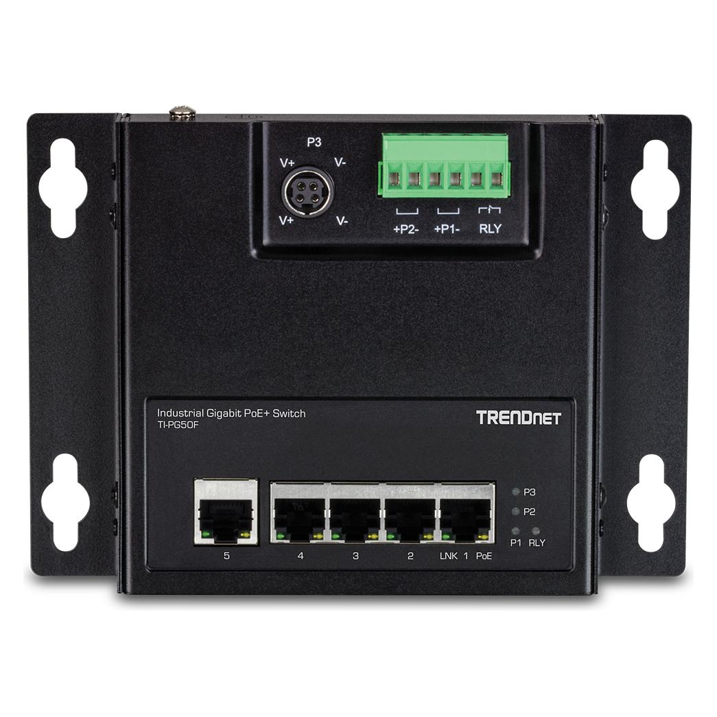 Trendnet Industrie Switch 5 Port Gbit Unman. PoE+ FA Metal (5 Ports) (TI-PG50F)