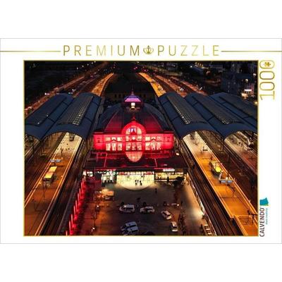 CALVENDO Puzzle Hauptbahnhof Halle Saale | 1000 Teile Lege-Größe 64x48cm Foto-Puzzle für glückliche Stunden
