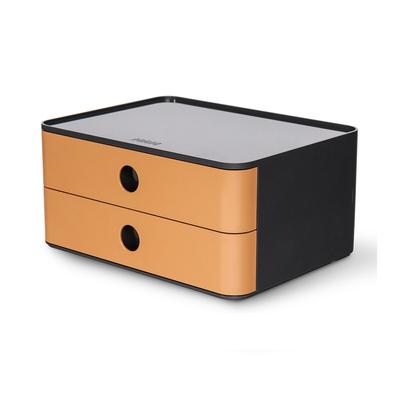 HAN 1120-83 SMART-BOX ALLISON Schubladenbox - stapelbar, 2 Laden, dark grey/caramel brown