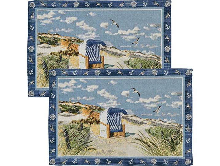 Sander Tischset Beach Chair 2er-Pack Gobelin Beach Chair Größe 32x48 cm