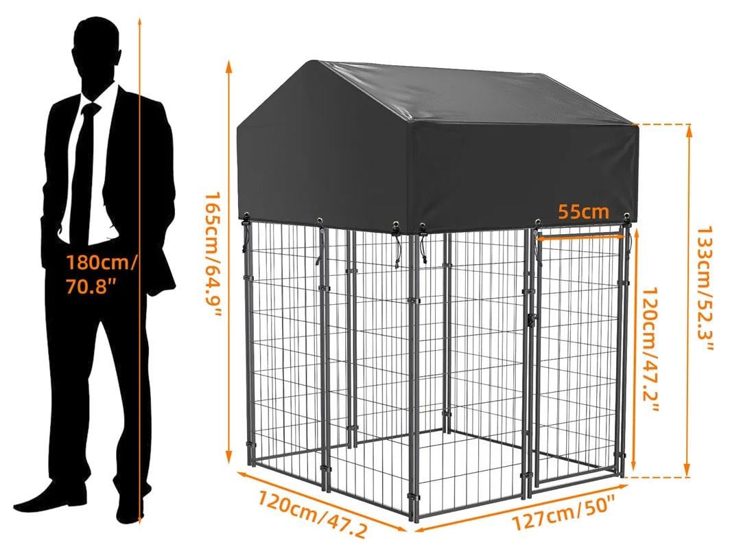 Selius Heavy Duty Hondenkennel - Gecamoufleerd - 165 cm