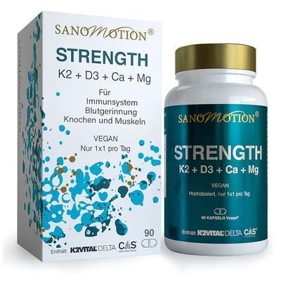 Sanomotion Strength K2+D3+Ca+Mg vegan Kapseln 90 St