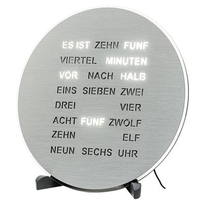 Tischuhr AMS, silber (schwarz, grau), Tischuhren, Quarzuhr, Wohnzimmer, Esszimmer