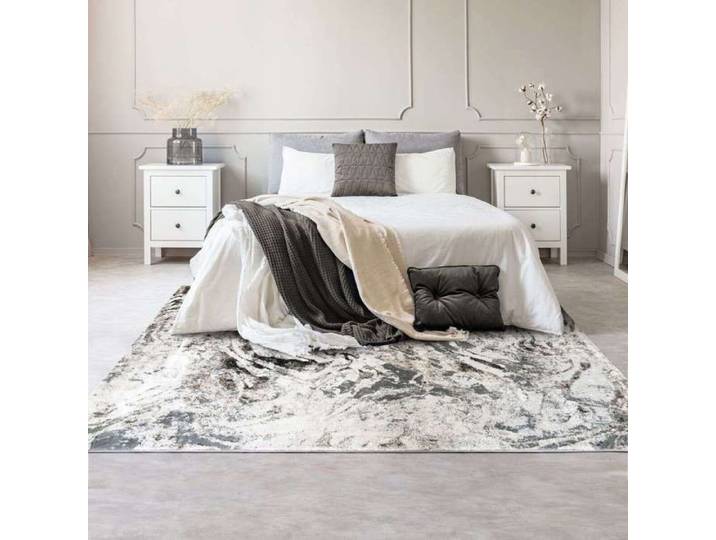Tapis graphique effet fluide gris 120x170