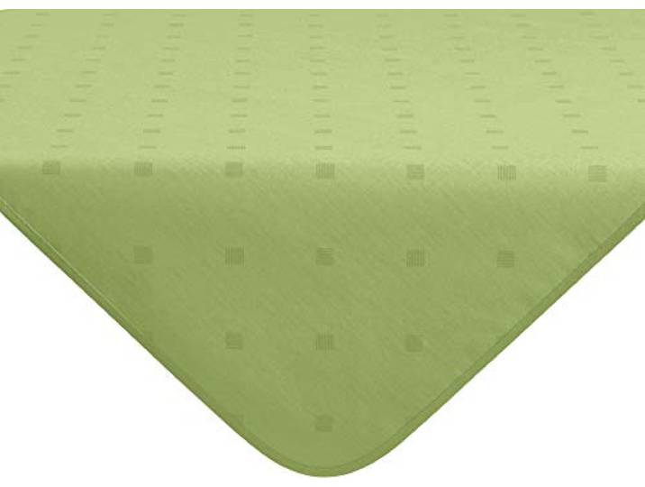 Erwin Müller abwaschbare Tischdecke, Mitteldecke Neuss im Rautendesign grün Größe 80x80 cm - acrylversiegeltes Gewebe für leichtes Wischen