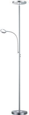 LED-Stehleuchte ACKBAR, dimmbarer Deckenfluter 1700 lm mit 18 W & Lesearm 350 lm mit 4 W, 3000 K, Fluterkopf rund