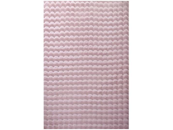 Tapis de fourrure à relief rose 120x170cm