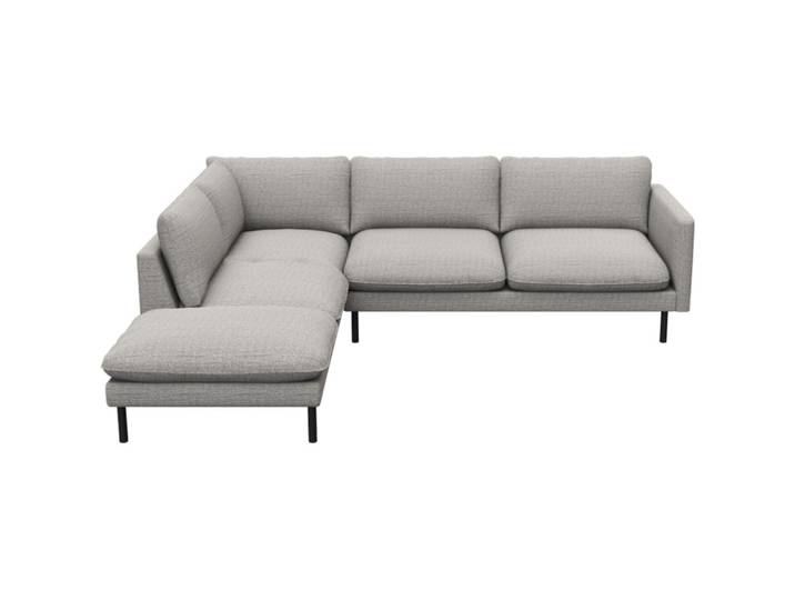 Sofa Valentino Stoff rauchgrau B 262 T 222 cm