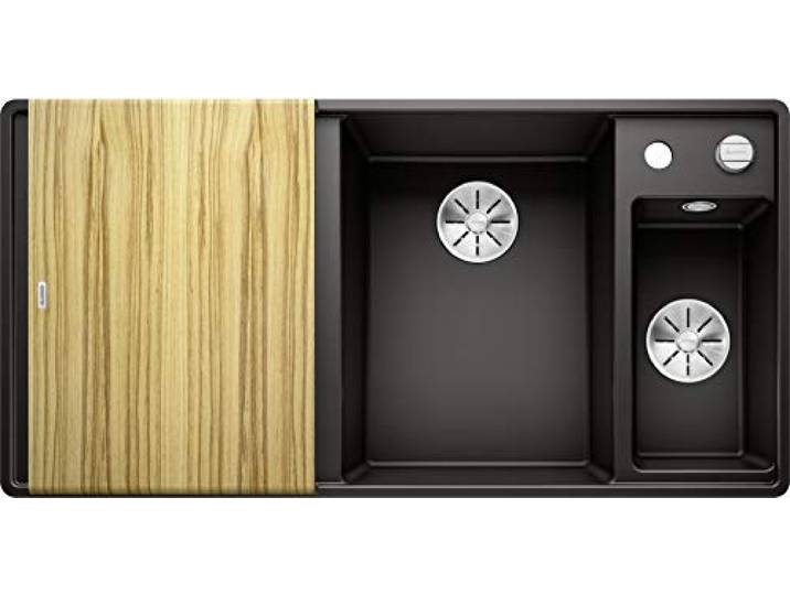 BLANCO AXIA III 6 S-F Granitspüle aus SILGRANIT schwarz Hauptbecken