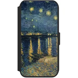 Nivocase Klapphülle für Apple iPhone 7 Handyhülle aus Kunst Leder NIVOflip schwarz Kunst Malerei (Apple iPhone 7), Smartphone Hülle, Schwarz