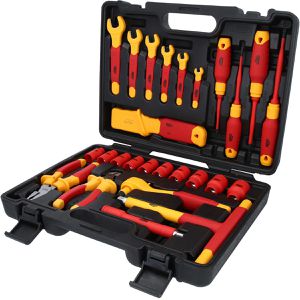 KS-Tools Werkzeugkoffer Hybrid- & Elektrofahrzeuge, 117.1895, 26-teilig, Kunststoff Klappkoffer, VDE isoliert