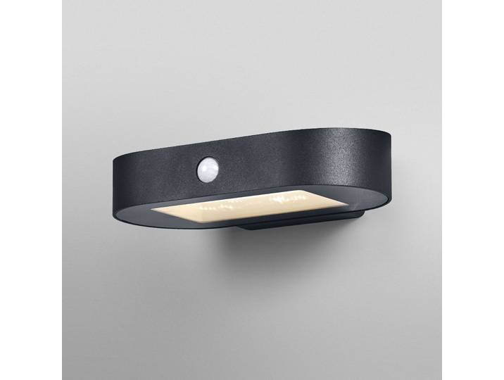 OSRAM LED-Sensor-Wandlampe ENDURA STYLE SOLAR OVAL 20 cm 830, schwarz, Aluminium, Modern, Solarleuchte außen