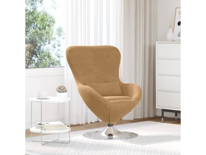 HEFZGDB Moderner Recliner Sessel in Braun Samt mit ergonomischer Unterstützung und inklusive Kissen für ultimativen Komfort