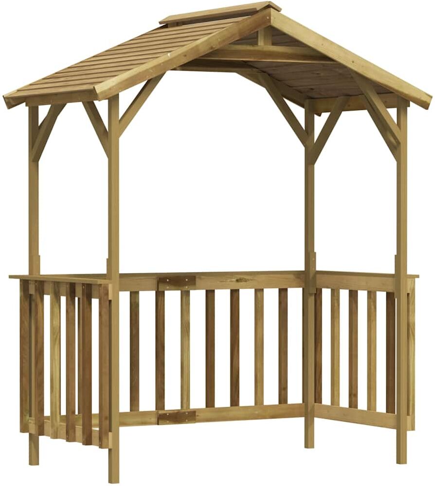 vidaXL Abri de barbecue 163,5x93x210 cm Bois de pin imprégné