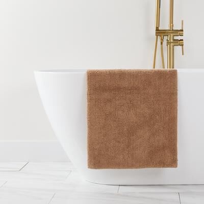 Becky Cameron 100% Cotton Reversible Solid Bath Mat