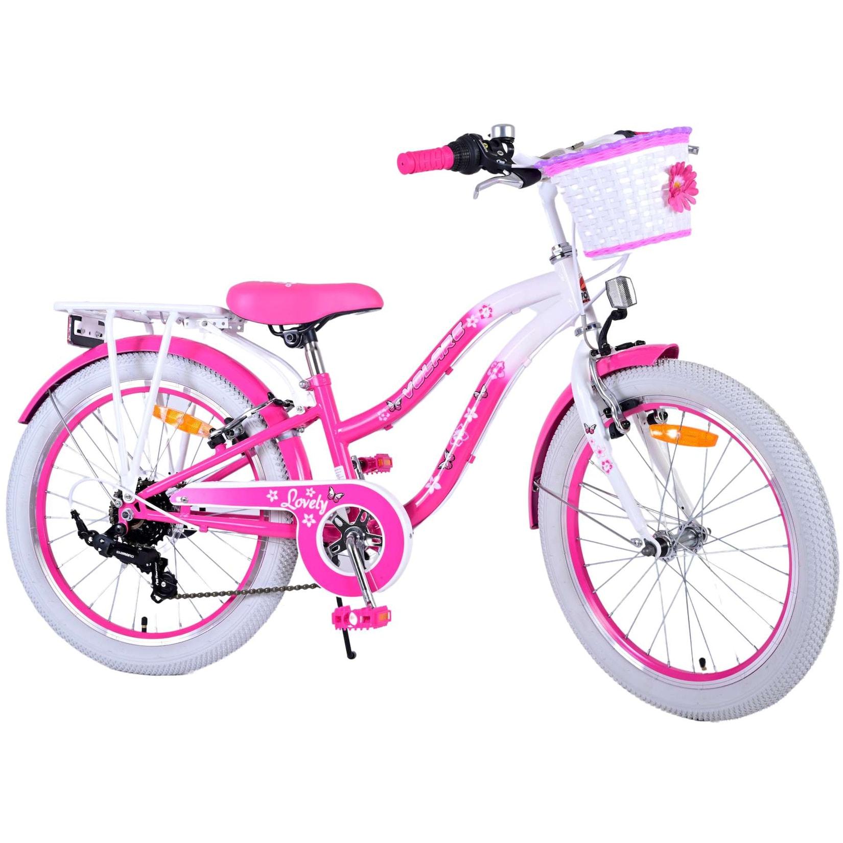 Volare Kinderfahrrad Lovely Fahrrad für Mädchen 20 Zoll Kinderrad in Rosa