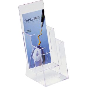 Helit Prospekthalter H23515-02, the helpdesk, Tisch/Wandprospekthalter, Kunststoff, 2 x DIN lang