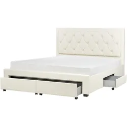 BETT mit Schaubladen 180x200 cm Beige Lievin