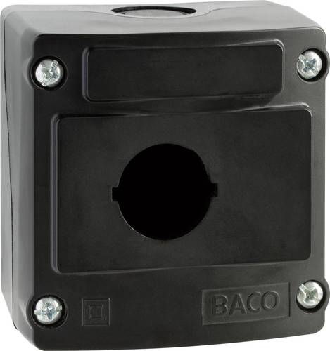 BACO LBX0100NR 100530 Leergehäuse 1 Einbaustelle (L x B x H) 74 x 74 x 47.9mm Schwarz 1St.