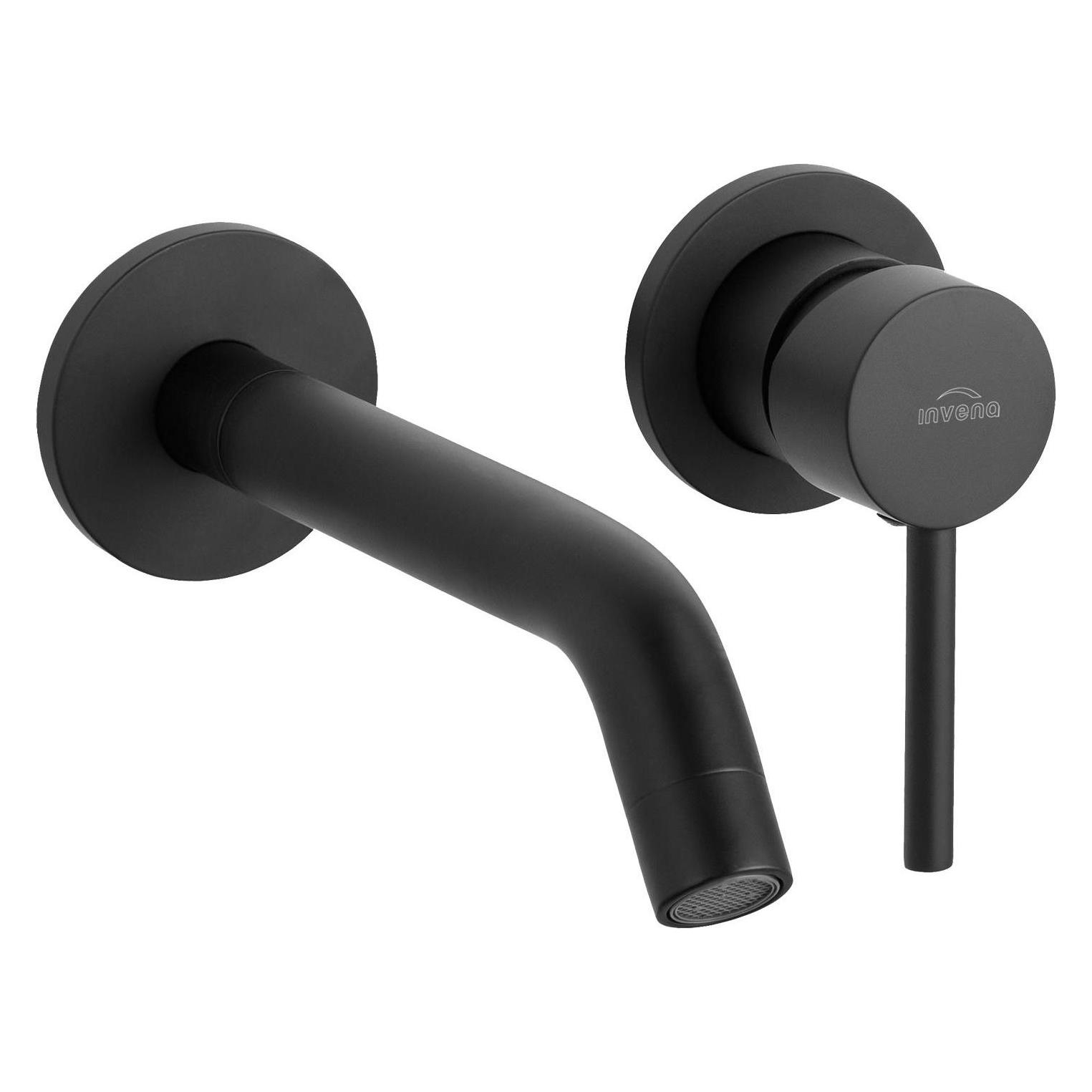 Invena In-Wall Washbasin Mixer Dafni. Black (BP-88-U04-A)