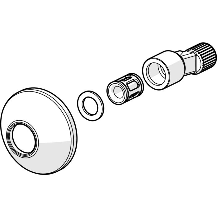 Hansa S-Anschluss mit Schalldämpfer chrom 59904793 G1/2 chr