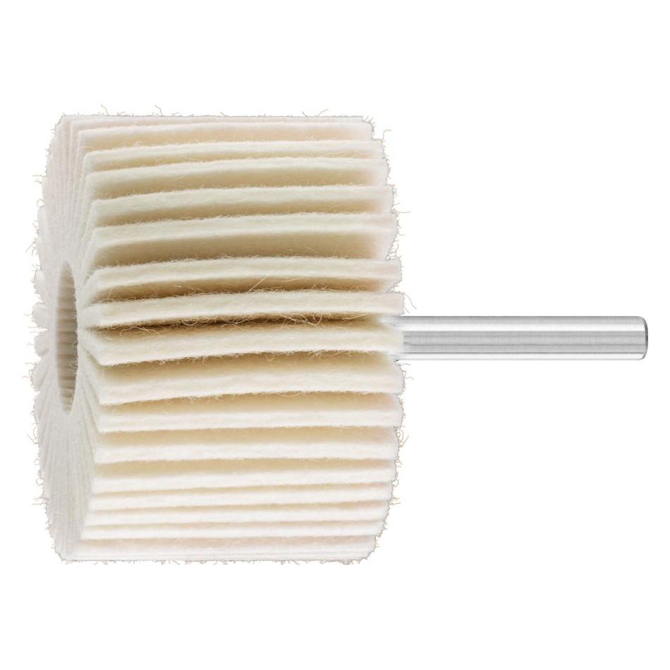Pferd weiche Filzlamellenstifte FLS Ø 60x40mm Schaft-Ø 6 mm für universelle Polierarbeiten (FLS 6040/6 W)