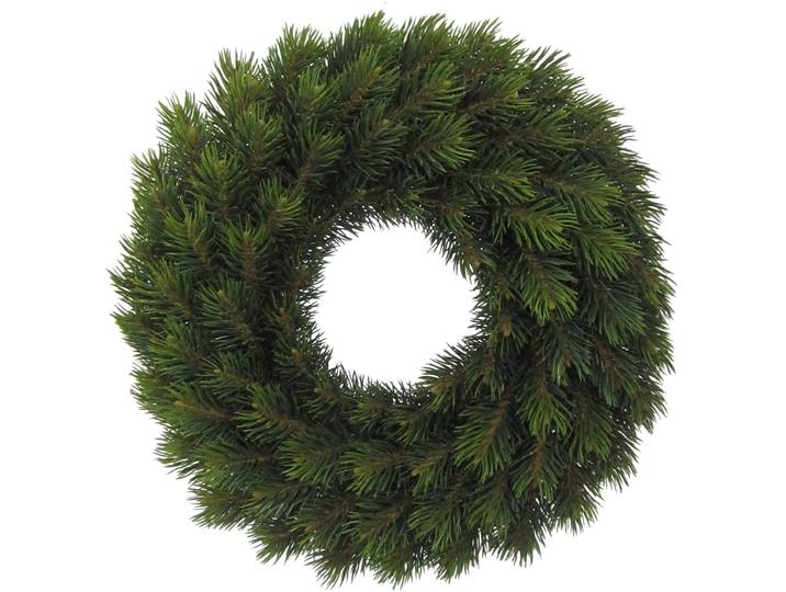 Dekokranz CREATIV DECO Weihnachtsdeko , grün, Ø:38cm, Kunststoff, Dekokränze, Dekokranz, 87 Tannenspitzen