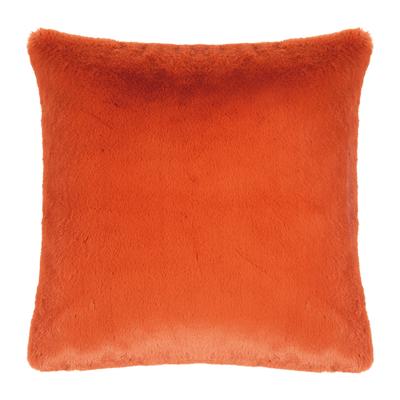 Dekokissen PAD "GAZELLE", orange (rust, unifarben), B:40cm L:40cm, Polyester, Dekokissen_Sitzkissen_Kissenhüllen, Samtweich mit edler Schimmer-Textur