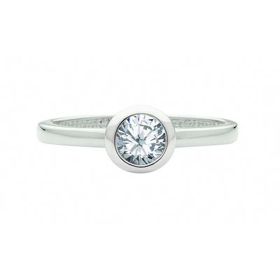 Solitärring ADELIA´S "Solitärring 333 Weißgold ( 8K ) mit Zirkonia" Gr. 52, silber, Fingerringe, Damen, 52, Gold, Goldring Diamant
