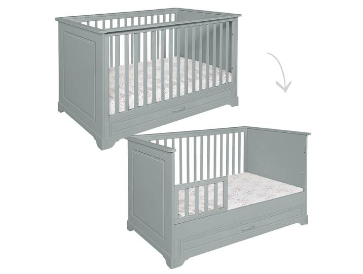Lit évolutif 70x140 tiroir inclus Novelies Melody Gris