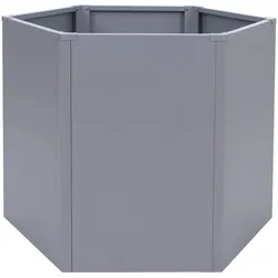 PROREGAL Hochbeet | HxBxT 77x100x88cm | Metallhochbeet Gemüse-/Pflanzbeet | Grau |Blumenkasten Pflanzkübel Garten Stahl