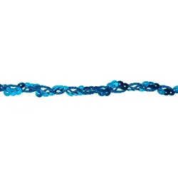 Metallic-Paillettenband, türkis, Breite: 10 mm, Länge: 3 m
