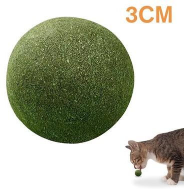 Happy Pet Pantry PurrFresh Giant Catnip Ball Toy For Indoor Cats With Natural Gallnut Dental Care 3cm
