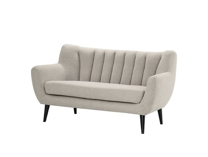 Canapé Polva I 2 places Gris/Gris clair Tissu Nere 155 x 82 x 81cm Scandi