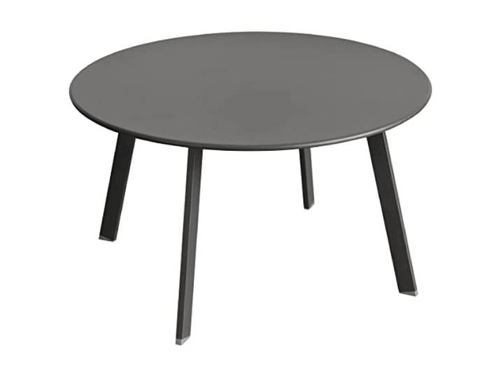 Hespéride – Beistelltisch Saona Graphit, rostfreier Stahl, UV-beständig, Durchmesser 70 x Höhe 40 cm – Für Garten, Terrasse, Balkon