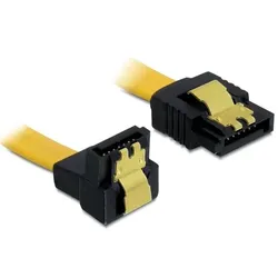 DELOCK SATA-Kabel SATA -> SATA down St/St 0.70m gelb Clip