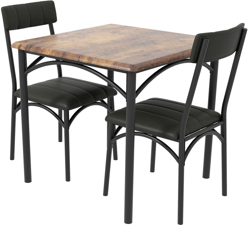 Brayden Studio 2 -Person Dining Set Brown/Brown/Brown/Brown
