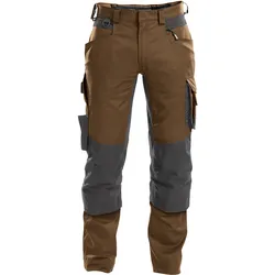 DASSY® Dynax Bundhose mit Stretch und Kniepolstertaschen - lehmbraun/anthrazitgrau - 52