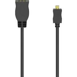 hama 00205168 HDMI™-Kabeladapter, Typ D (Micro) St. - Typ A Kupplung, Ethernet, vergoldet