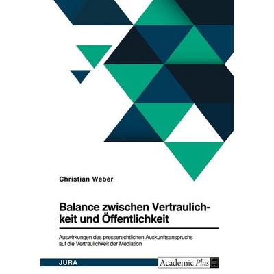 Balance zwischen Vertraulichkeit und Öffentlichkeit. Auswirkungen des presserechtlichen Auskunftsanspruchs auf die Vertraulichkeit der Mediation,